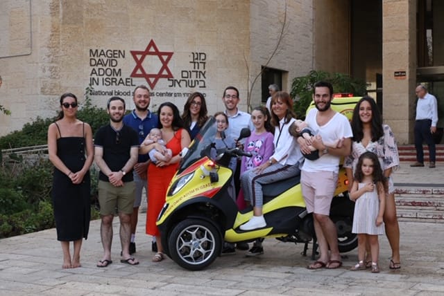 Blood bike donated to MDA Israel from friends and family of Ronnie Cohen